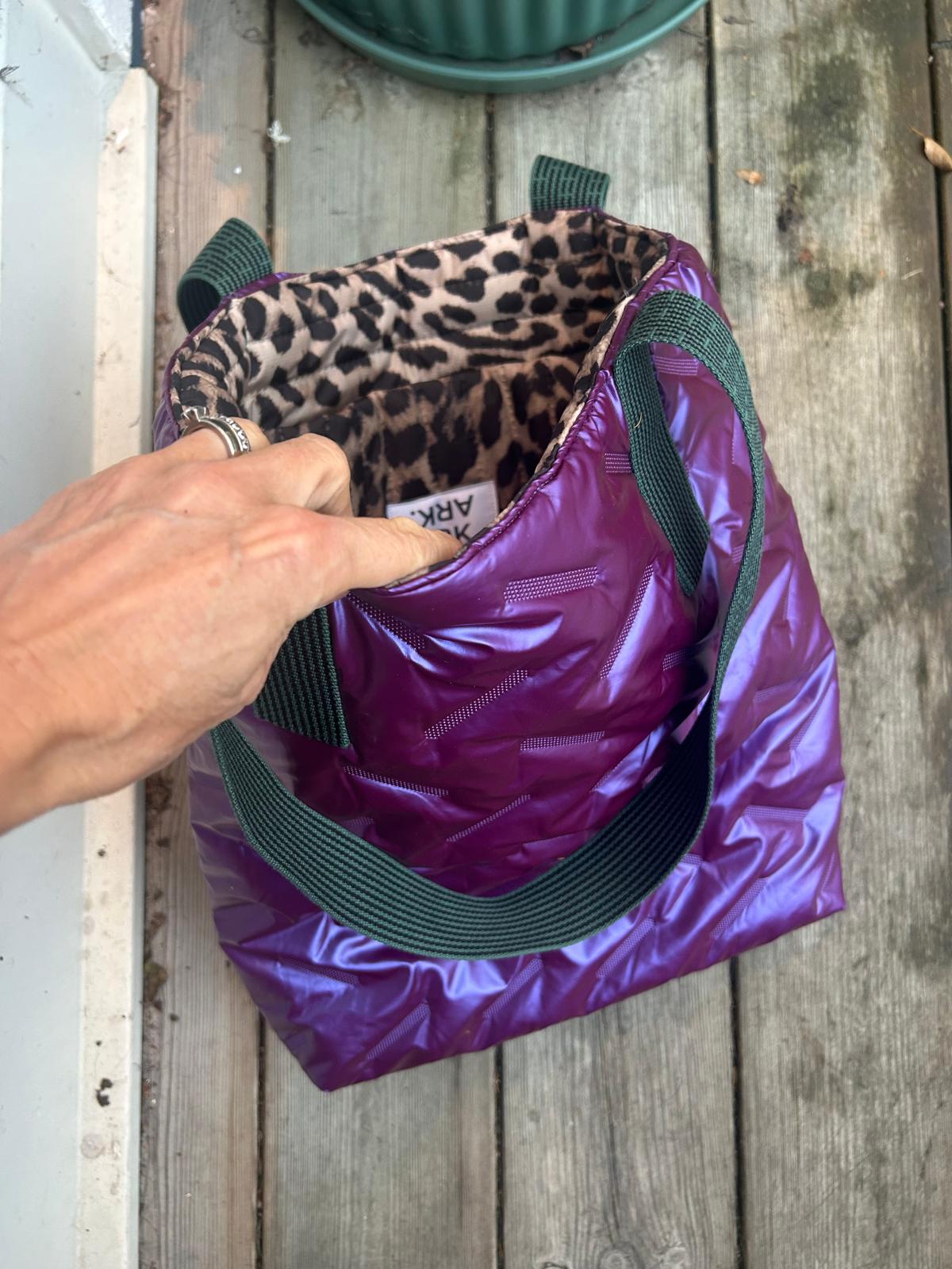 Tote purple/leo